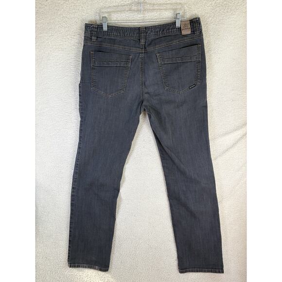 Prana Bridger Jeans Mens 36x34 Gray Slim Fit Stretch Hiking Camping 5 Pocket - Picture 11 of 16